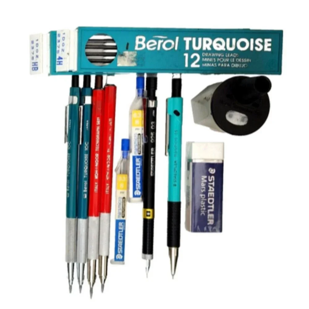 RARE Professional Architecture Drafting & Drawing 12 Piece Pencil & Lead Set